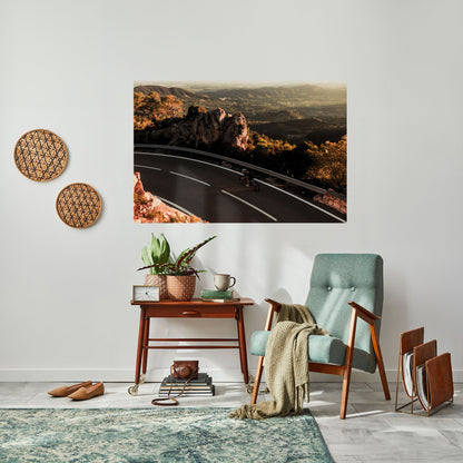 MOUNTAIN ROAD RIDE Peel and Stick Horizontal Poster