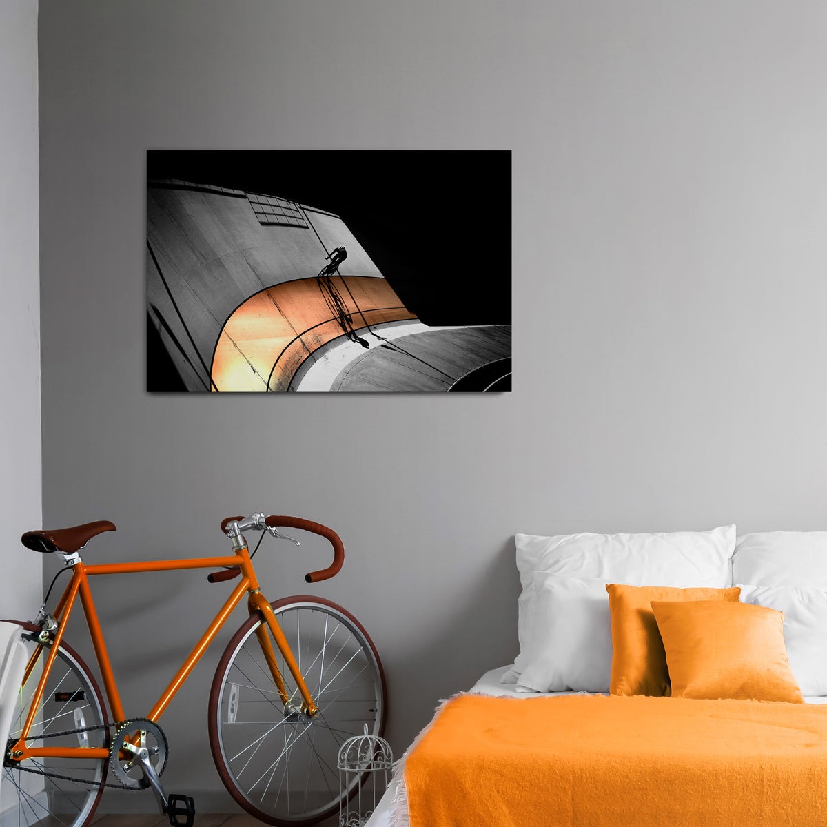 ORANGE ARC AMBIENCE Horizontal Canvas Print