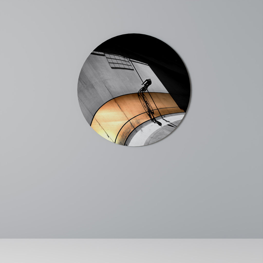 Rund väggdekoration med ORANGE ARBECUE-ATMOSFÄR