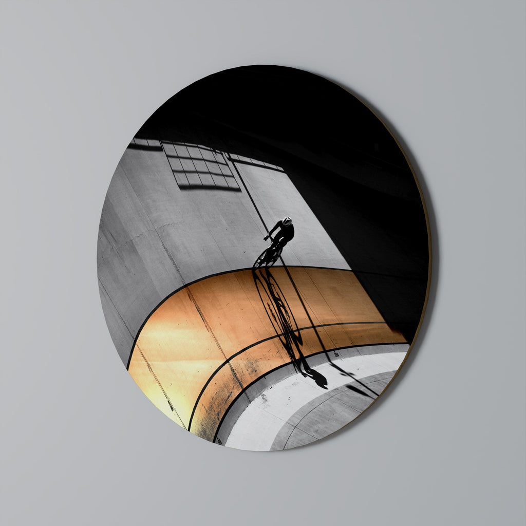 Rund väggdekoration med ORANGE ARBECUE-ATMOSFÄR