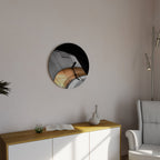 ORANGE ARC AMBIENCE Round Wall Art