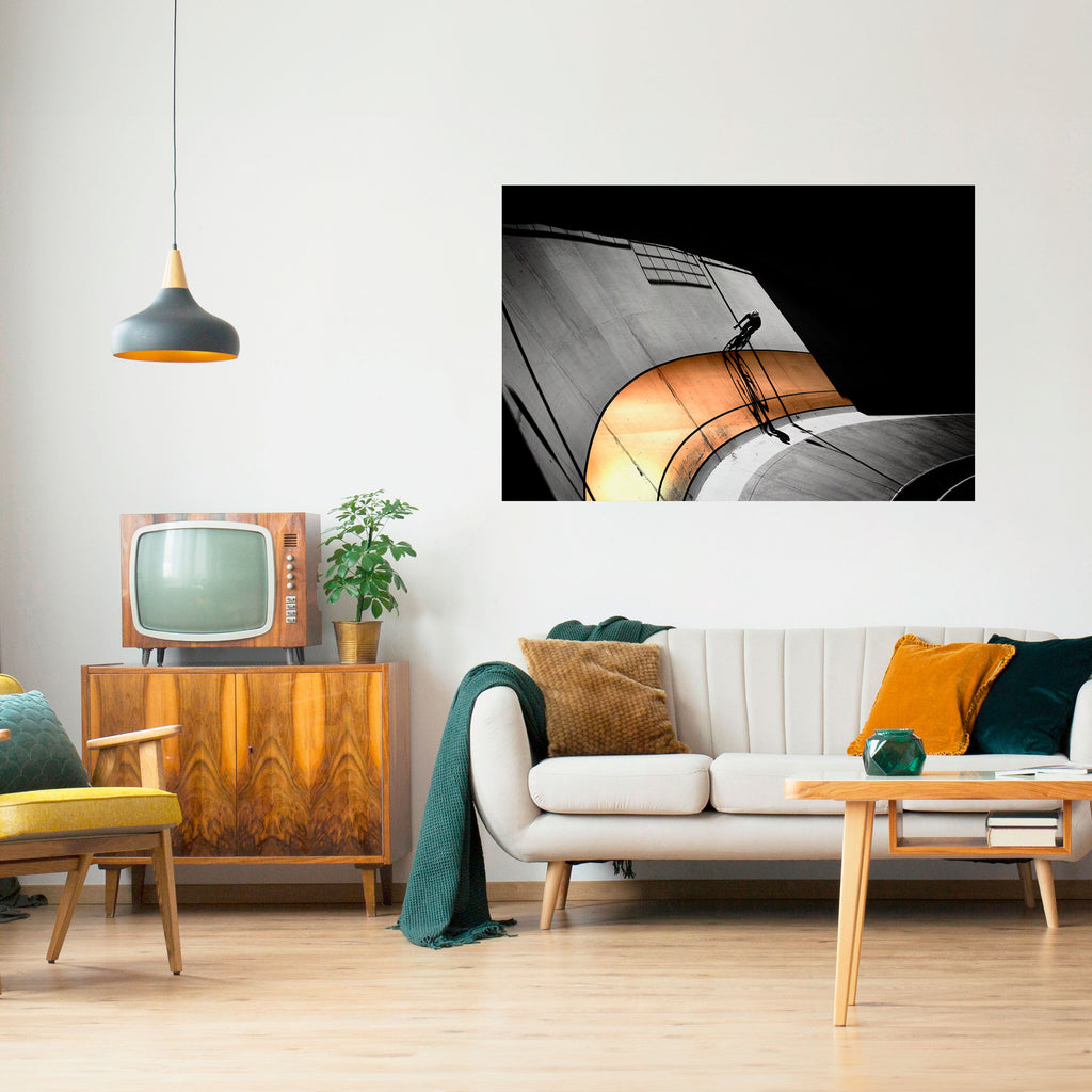 ORANGE ARC AMBIENCE Horisontell Poster med självhäftande text