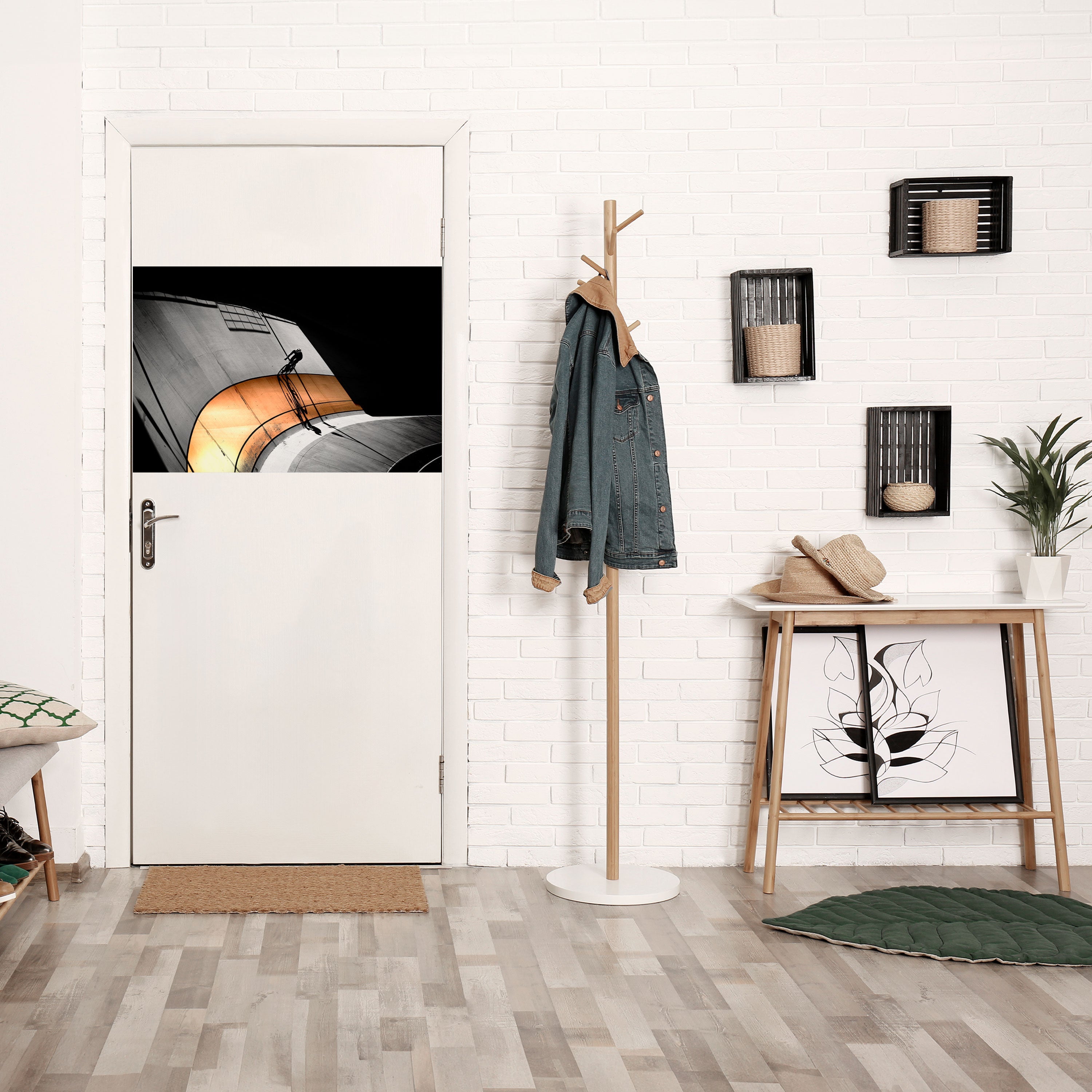 ORANGE ARC AMBIENCE Horisontell Poster med självhäftande text