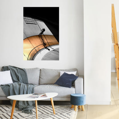 ORANGE ARC AMBIENCE Vertikal Poster med självhäftande text