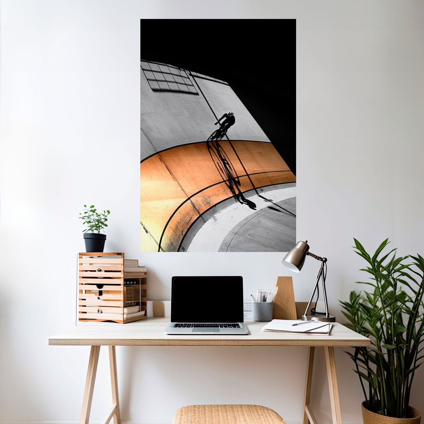 ORANGE ARC AMBIENCE Vertikal Poster med självhäftande text