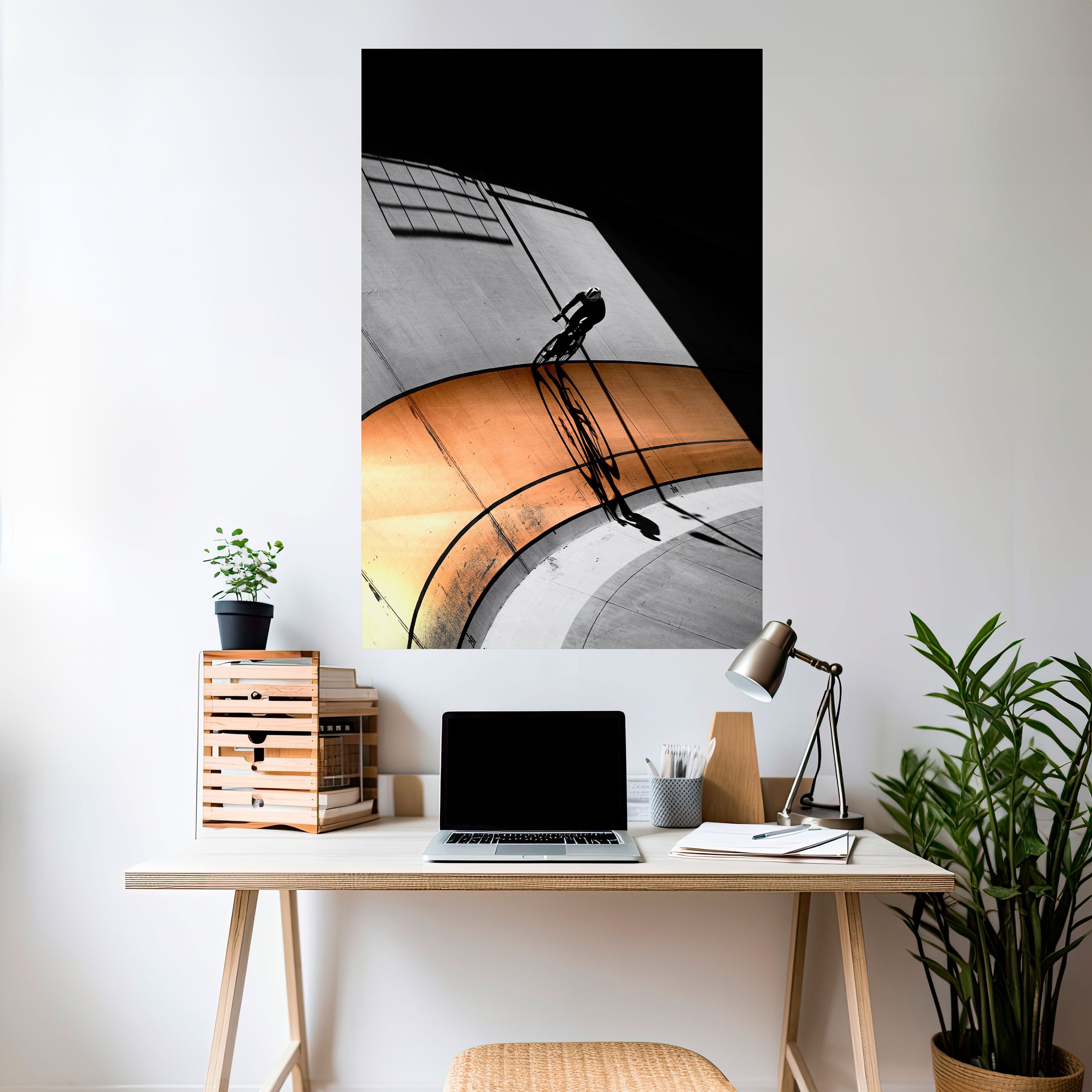ORANGE ARC AMBIENCE Vertikal Poster med självhäftande text