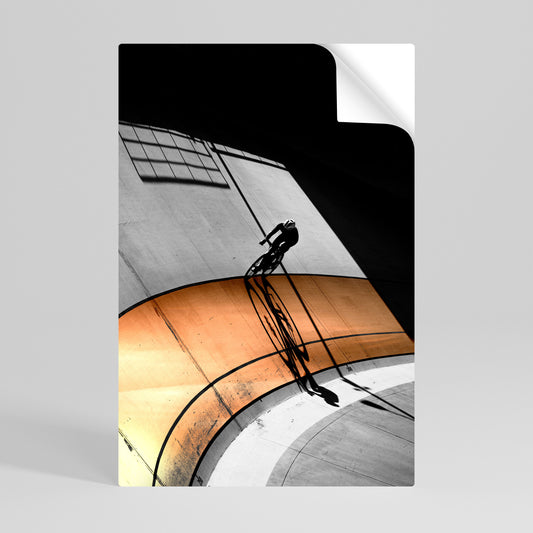 ORANGE ARC AMBIENCE Självhäftande Vertikal Poster