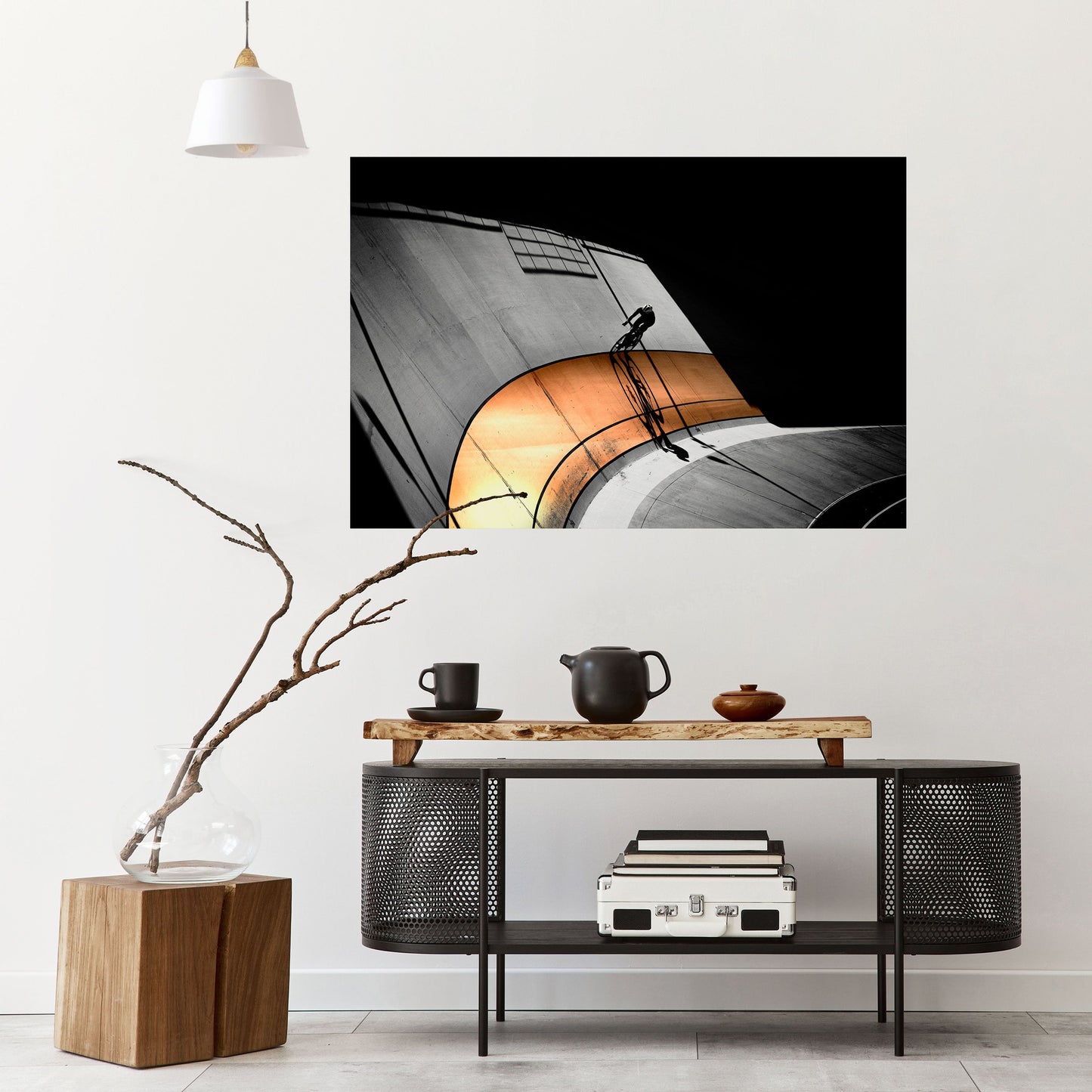 ORANGE ARC AMBIENCE Horisontell Poster med självhäftande text