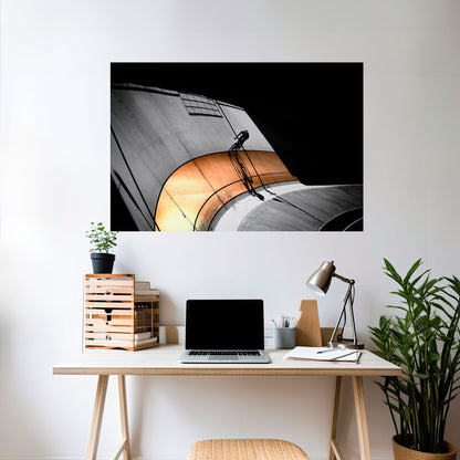 ORANGE ARC AMBIENCE Horisontell Poster med självhäftande text