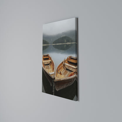 HARMONY OF BOATS Vertical Canvas Print