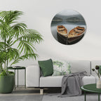 HARMONY OF BOATS Round Wall Art
