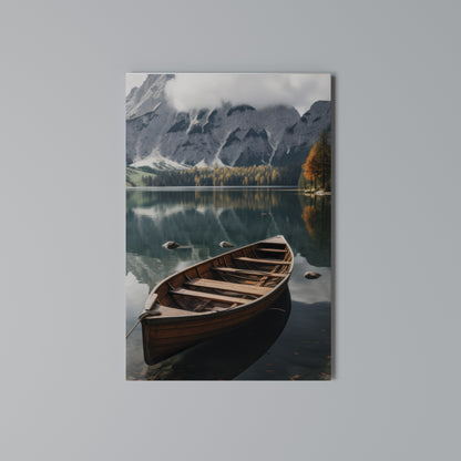 MOUNTAINSIDE REFLECTIONS Vertical Canvas Print