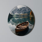 MOUNTAINSIDE REFLECTIONS Round Wall Art