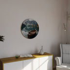 MOUNTAINSIDE REFLECTIONS Round Wall Art
