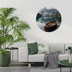 MOUNTAINSIDE REFLECTIONS Round Wall Art