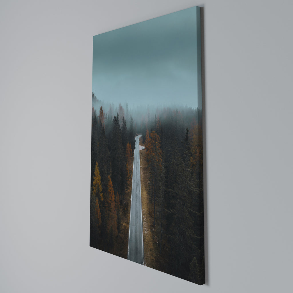 SERENE ROADWAY ESCAPE Vertical Canvas Print