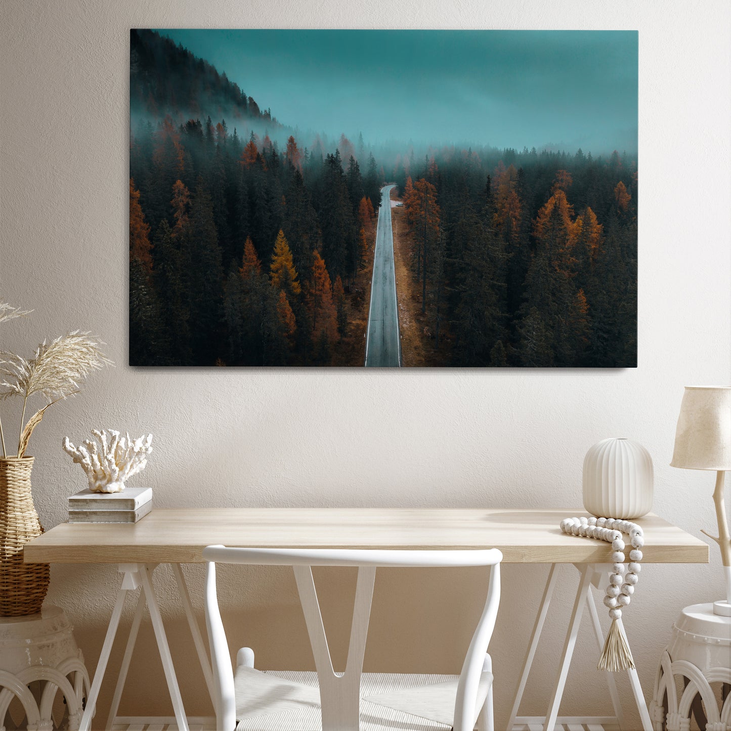 SERENE ROADWAY ESCAPE Horizontal Canvas Print