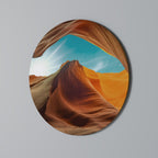 THE CANYON'S WHISPER Round Wall Art