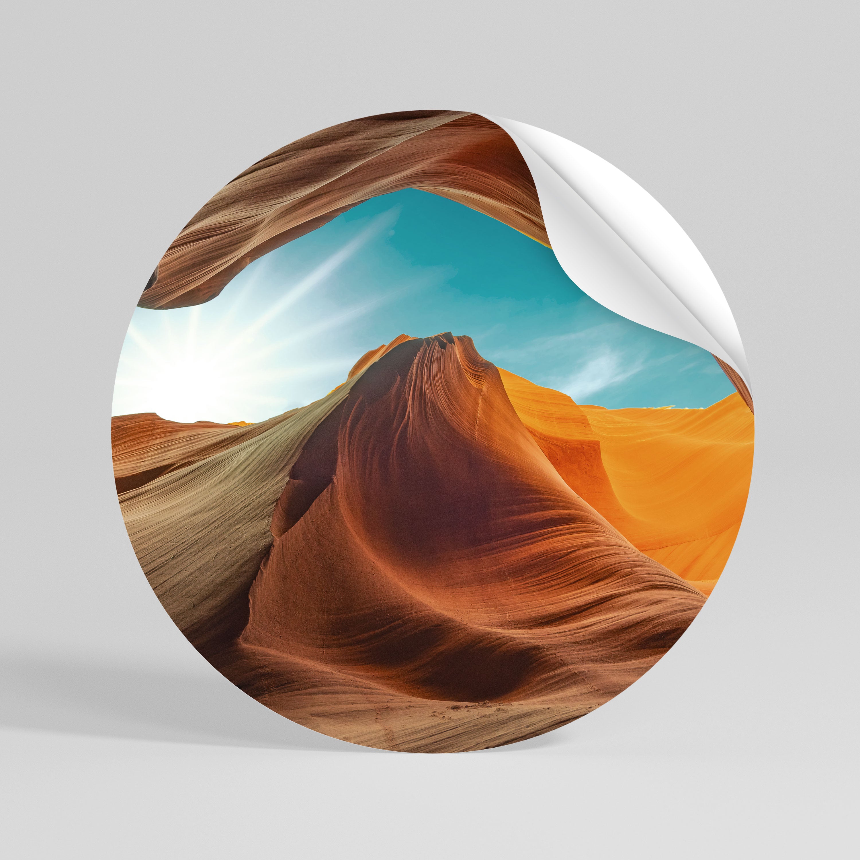 THE CANYON'S WHISPER Rund väggdekal