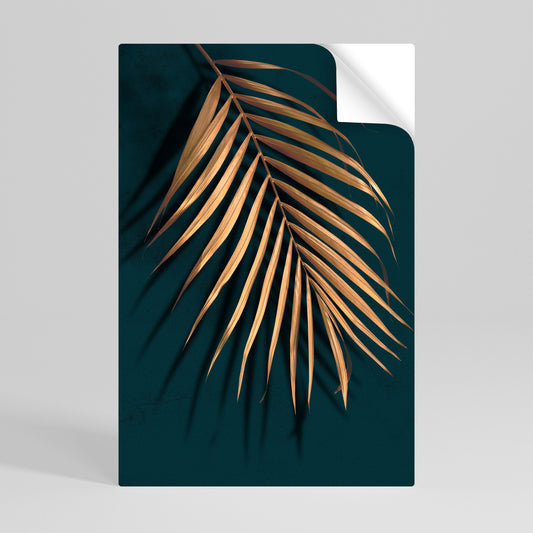 GOLDEN PALM WHISPERS vertikal poster med självhäftande text