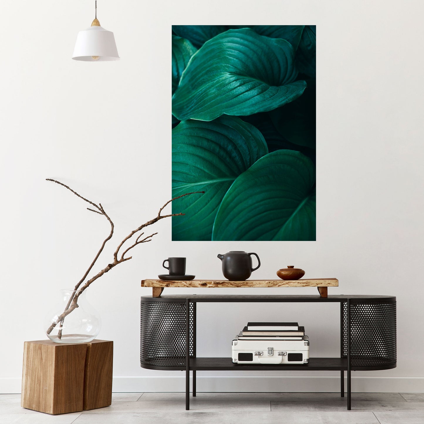 Subtila botaniska nyanser, vertikal poster med självhäftande text