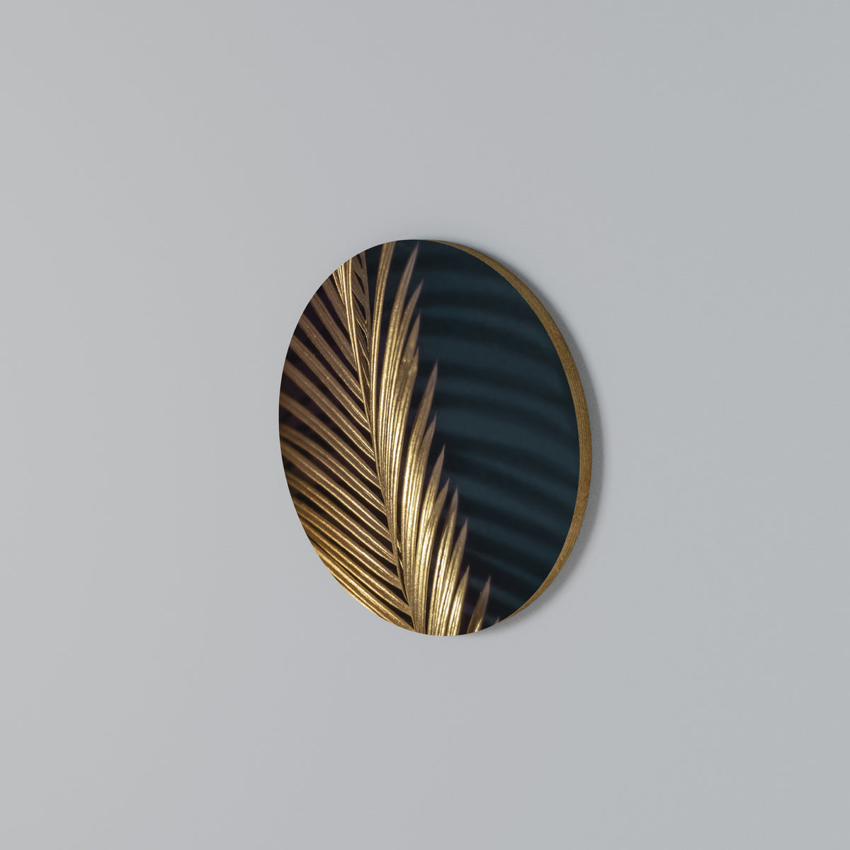 LUXE LEAF DANCE Rund väggdekor