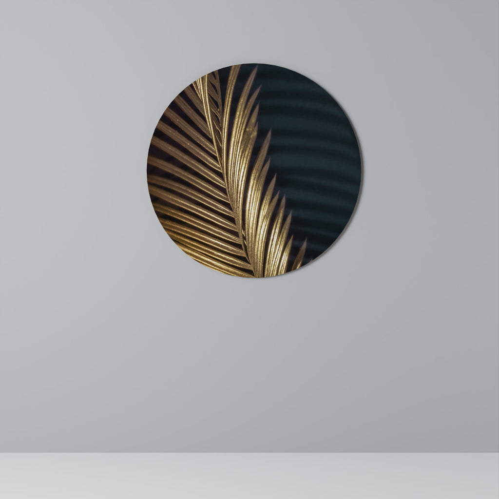 Rund väggdekoration LUXE LEAF DANCE