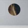LUXE LEAF DANCE Round Wall Art