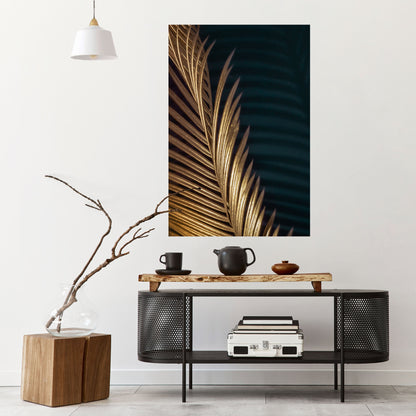 LUXE LEAF DANCE Vertikal poster med självhäftande text