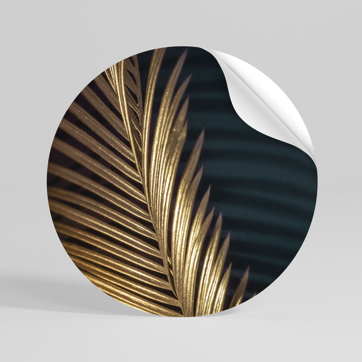 LUXE LEAF DANCE Rund väggdekal