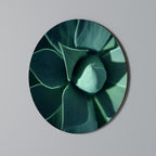 MYSTICAL GREEN WHORL Round Wall Art