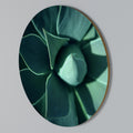 MYSTICAL GREEN WHORL Rund väggdekor