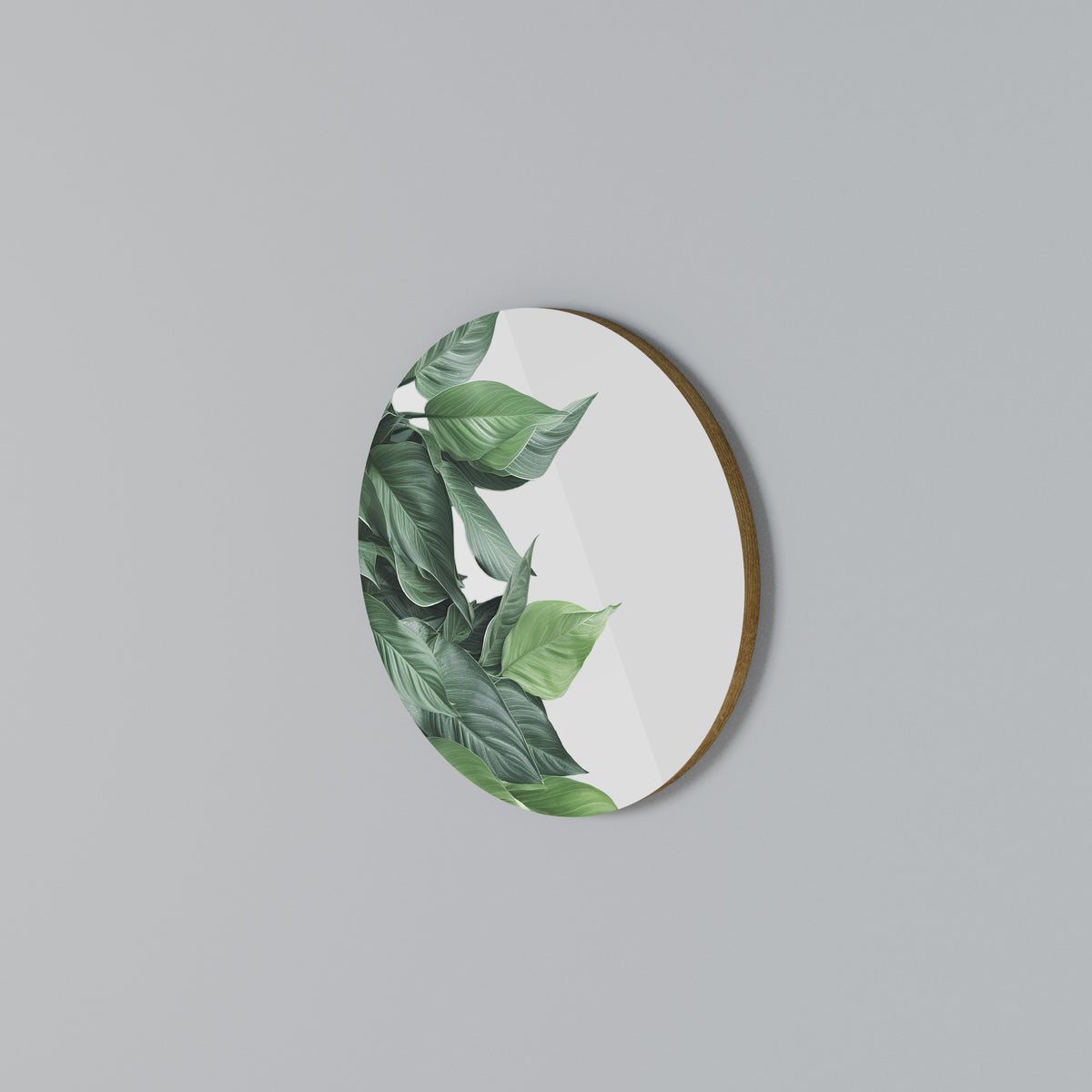LUSH LEAFY WHIMSY Rund väggdekor
