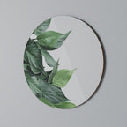LUSH LEAFY WHIMSY Round Wall Art