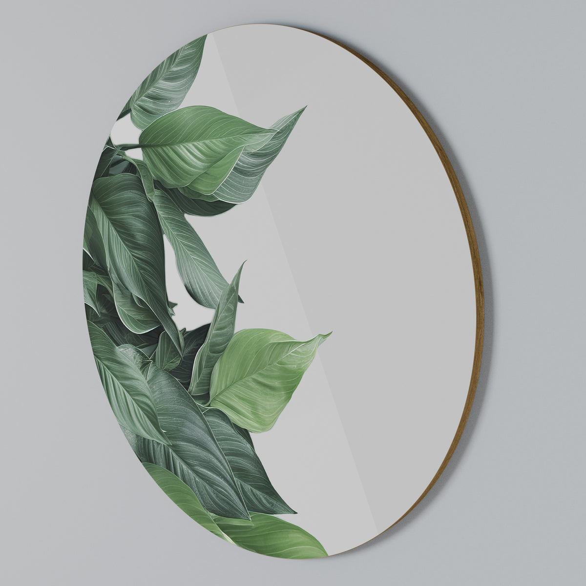 LUSH LEAFY WHIMSY Rund väggdekor