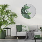 LUSH LEAFY WHIMSY Round Wall Art
