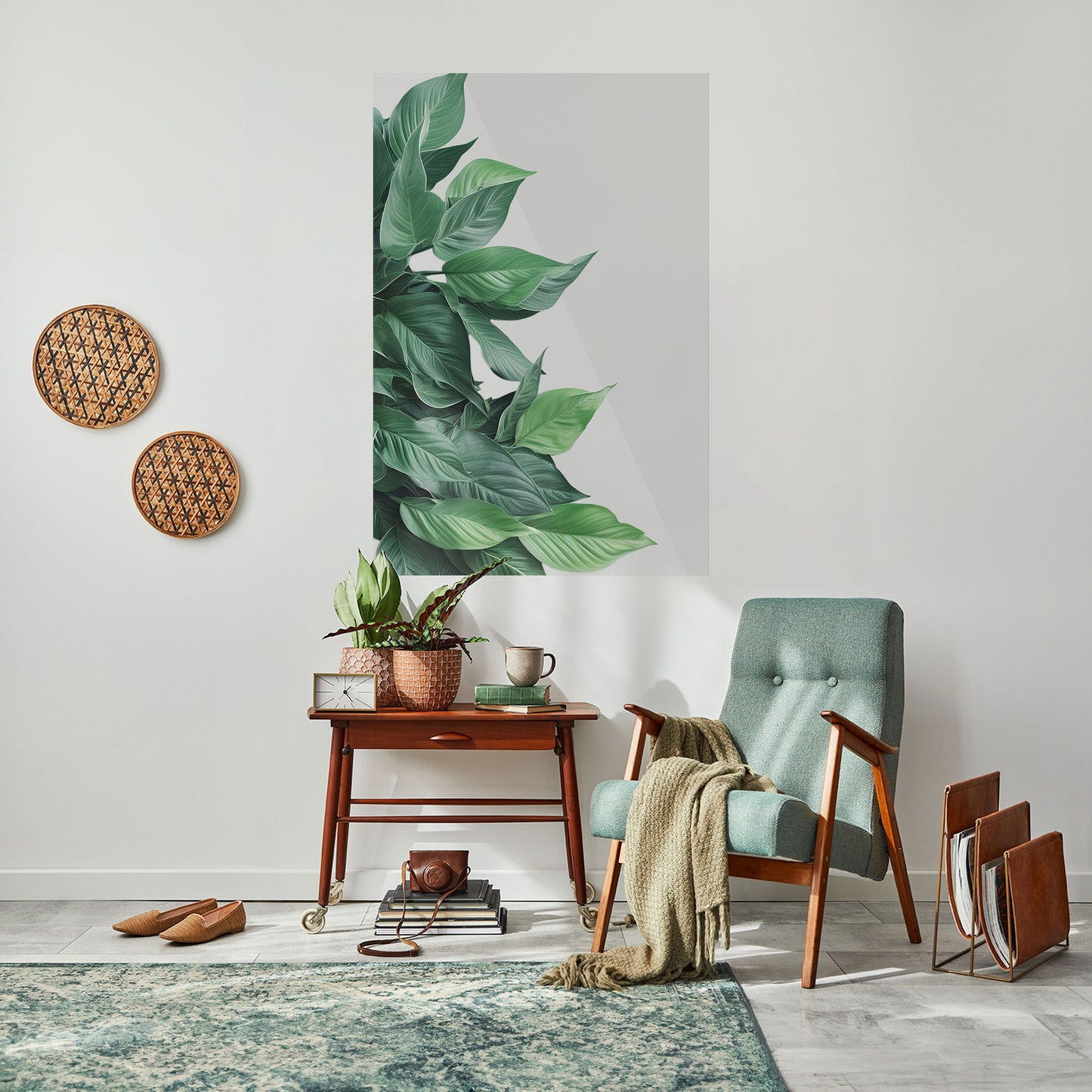 LUSH LEAFY WHIMSY Vertikal affisch med självhäftande tryck