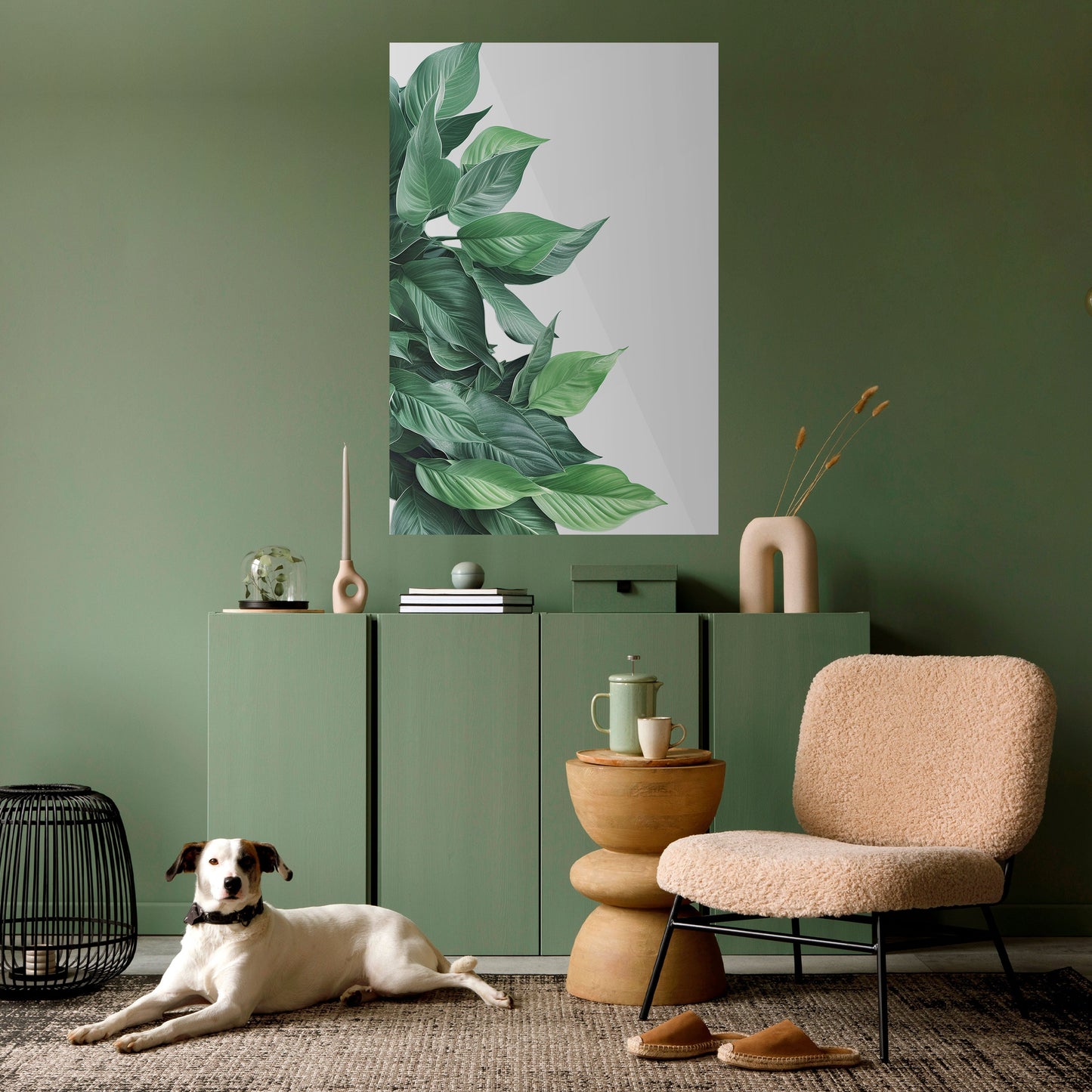 LUSH LEAFY WHIMSY Vertikal affisch med självhäftande tryck