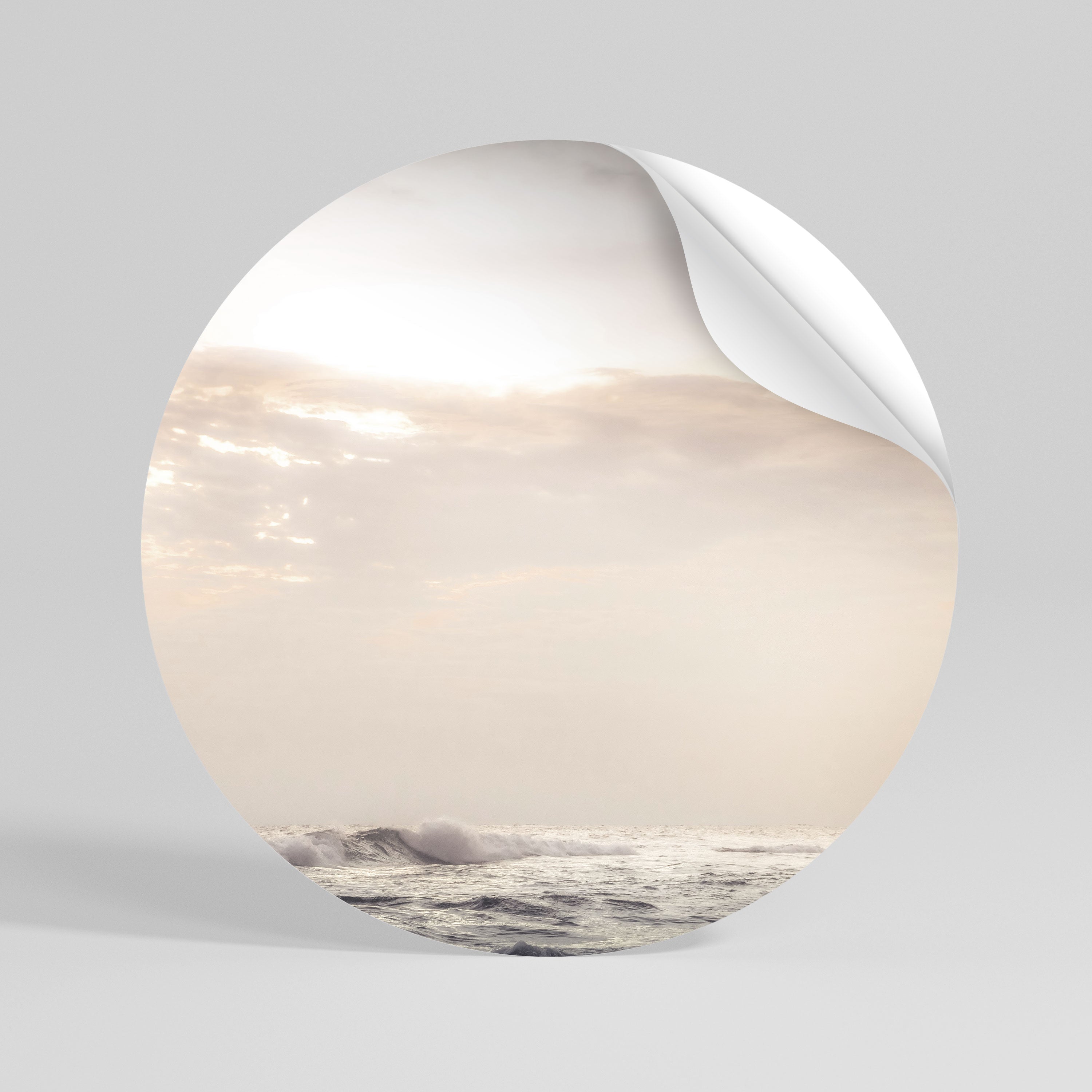 WHISPERS OF WAVE Rund väggdekal