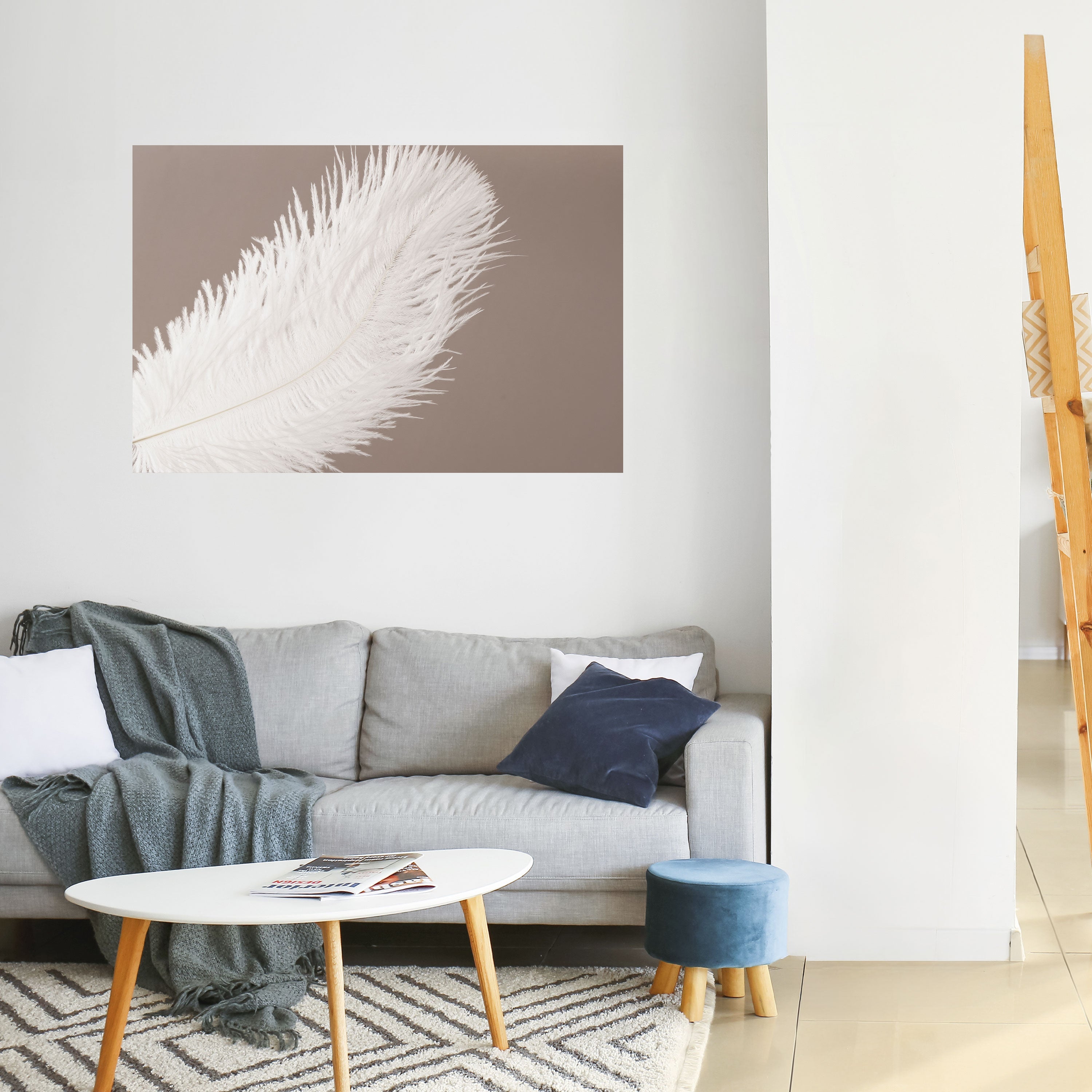 SOFT SERENITY horisontell poster med självhäftande text