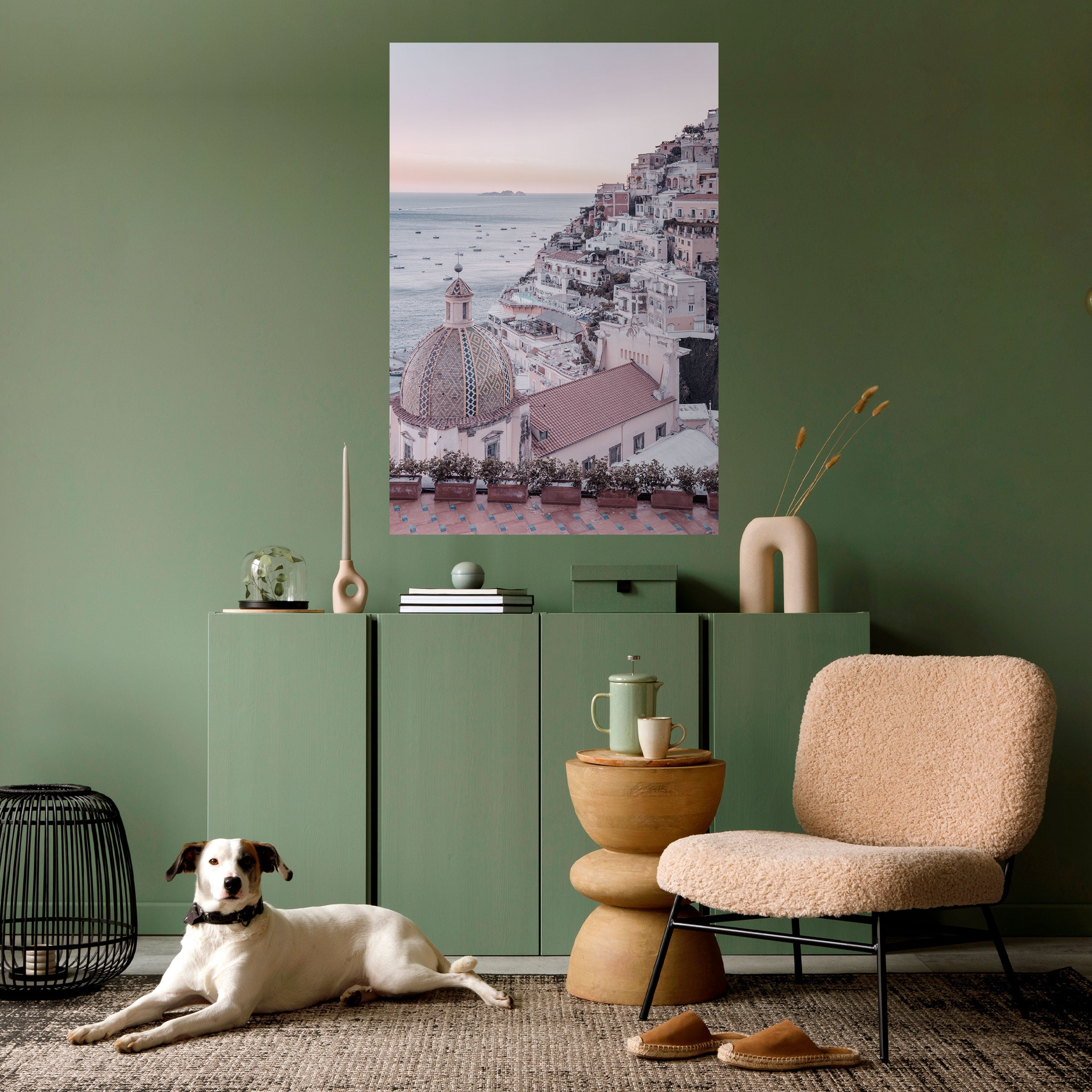 MEDITERRANEAN DREAMSCAPE vertikal poster med självhäftande text
