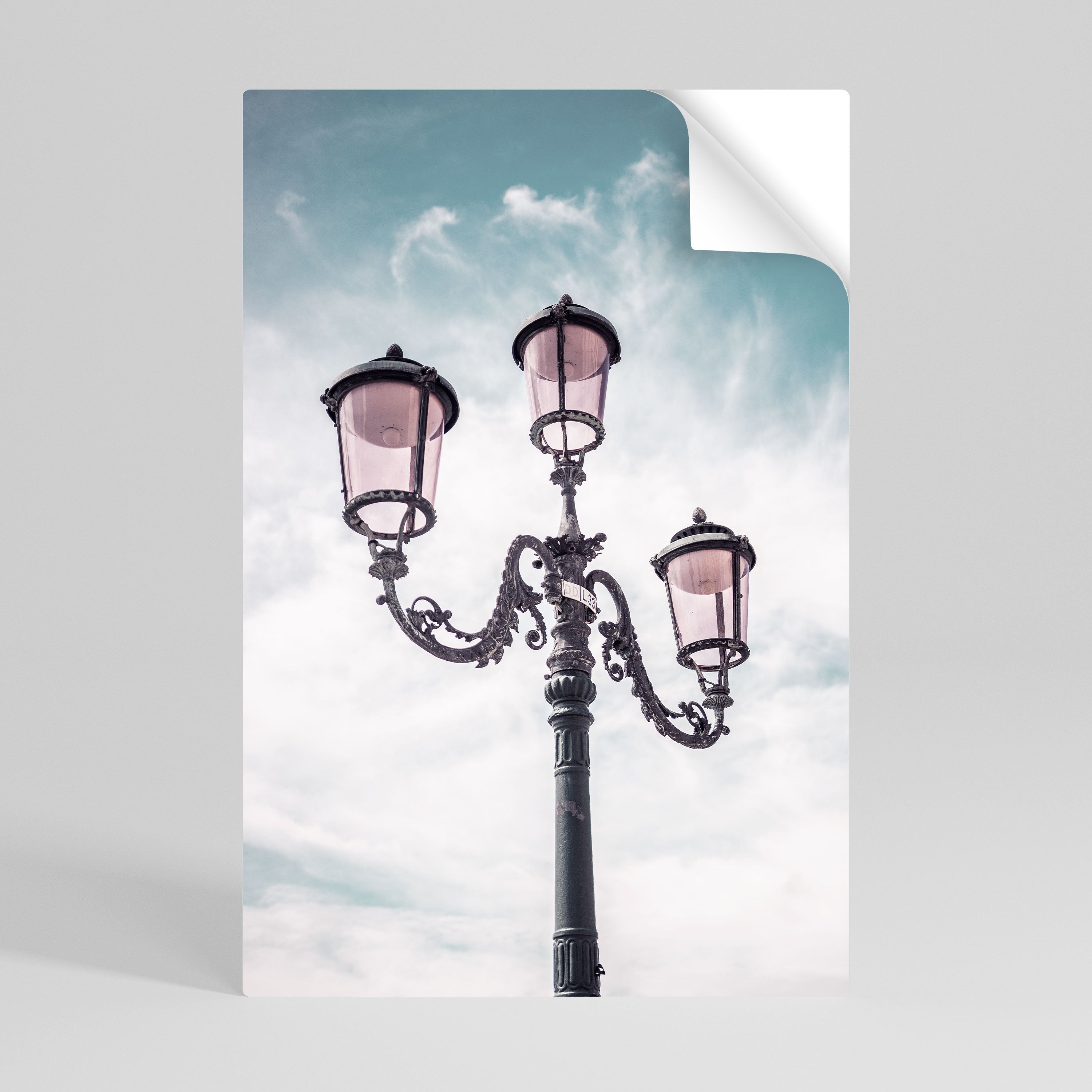 VISKNINGAR AV LJUS Vertikal affisch med självhäftande text