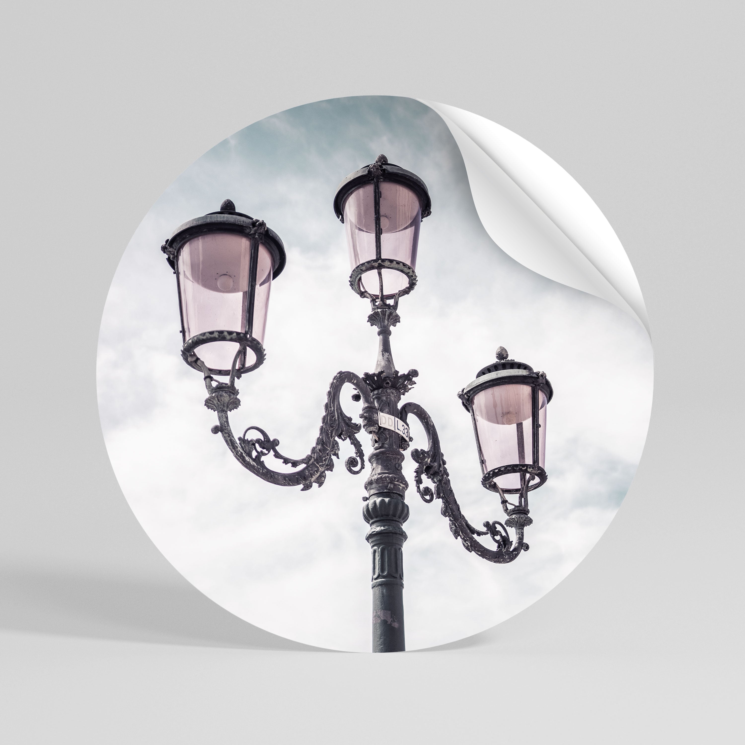 WHISPERS OF LIGHT Rund väggdekal