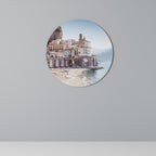SEASIDE ARCHITECTURAL FANTASY Round Wall Art