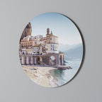 SEASIDE ARCHITECTURAL FANTASY Round Wall Art