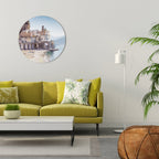 SEASIDE ARCHITECTURAL FANTASY Round Wall Art