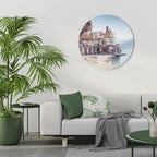 SEASIDE ARCHITECTURAL FANTASY Round Wall Art