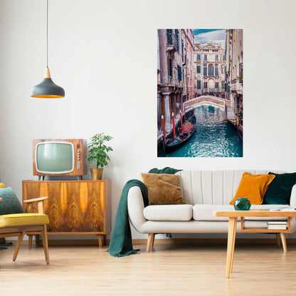 GONDOLA GLIDE vertikal affisch med självhäftande text