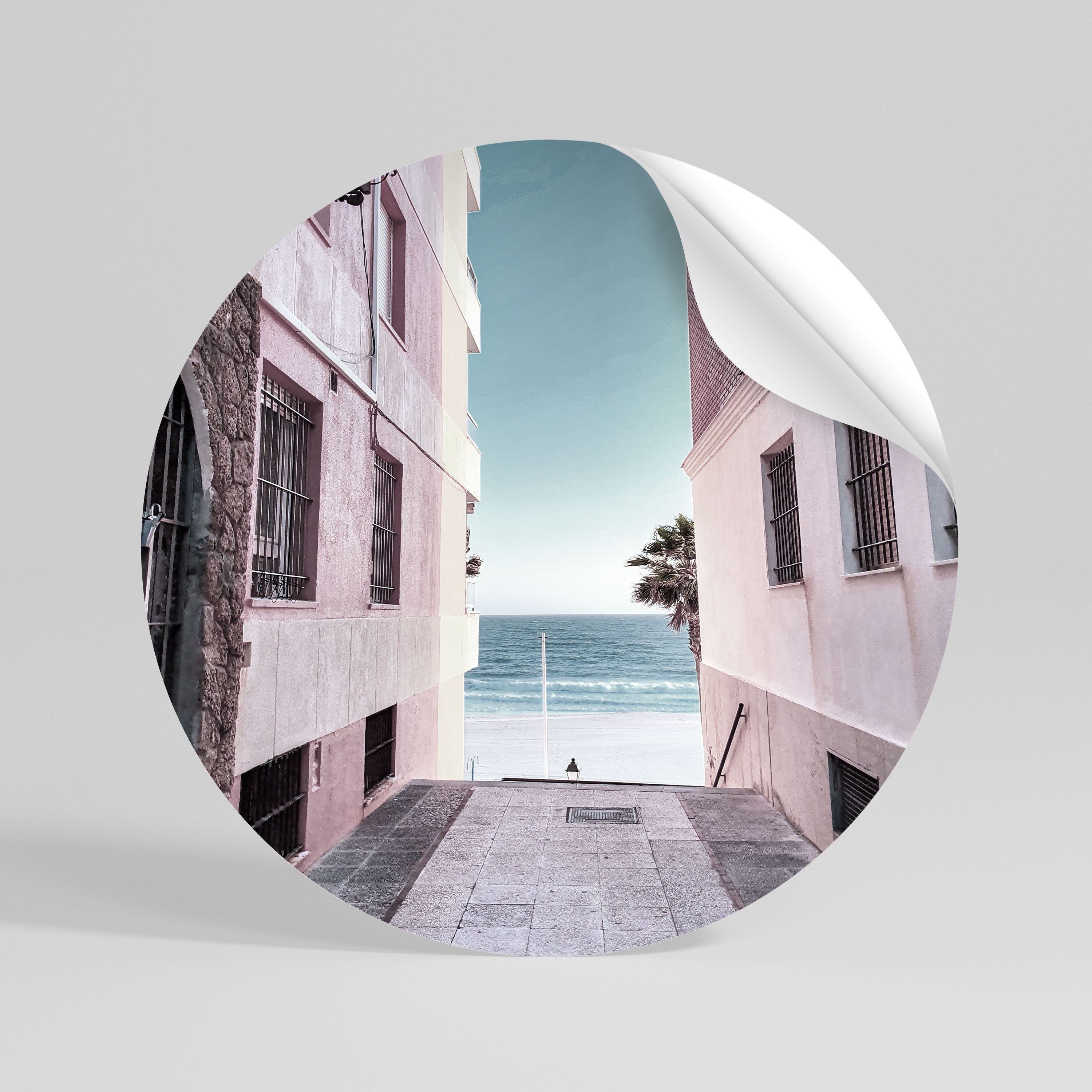 OCEAN'S WHISPER PATH Rund väggdekal