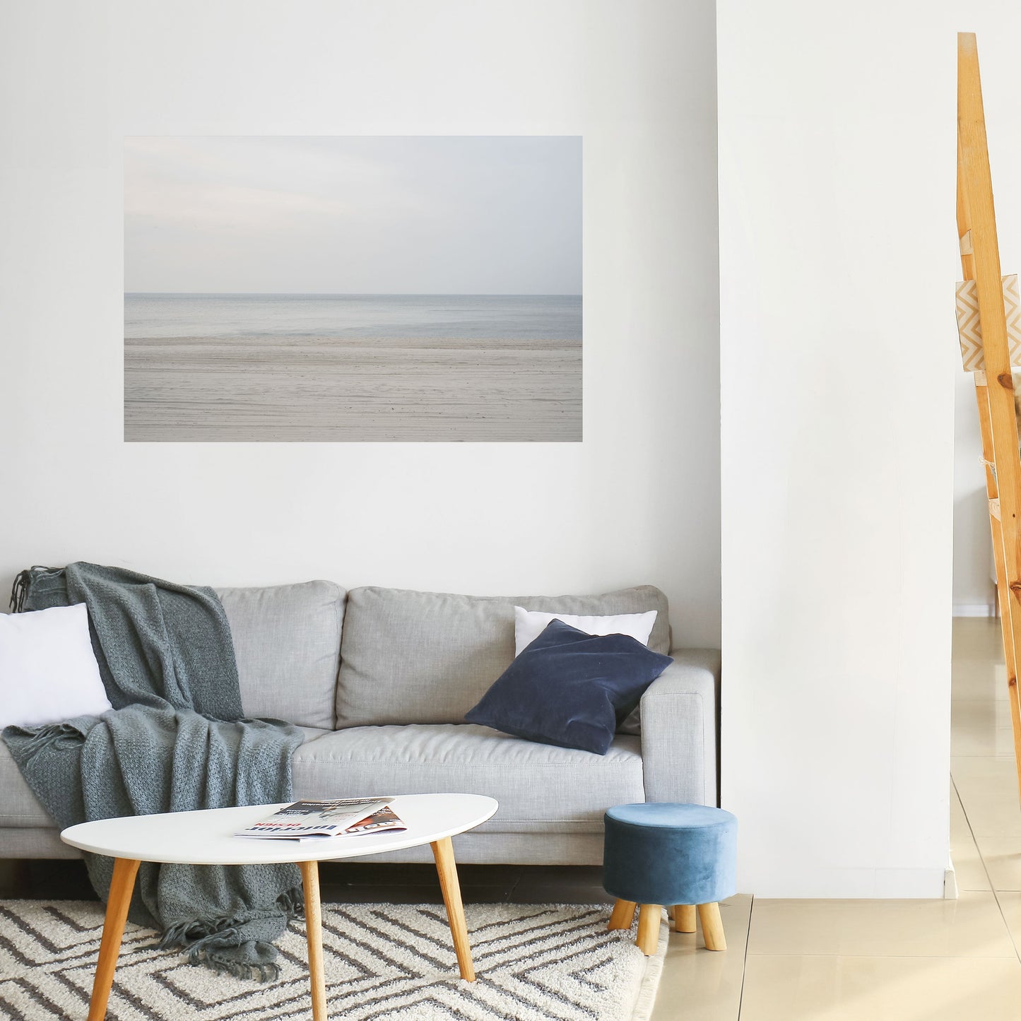 MISTY SEAS OF CALM Peel and Stick Horizontal Poster